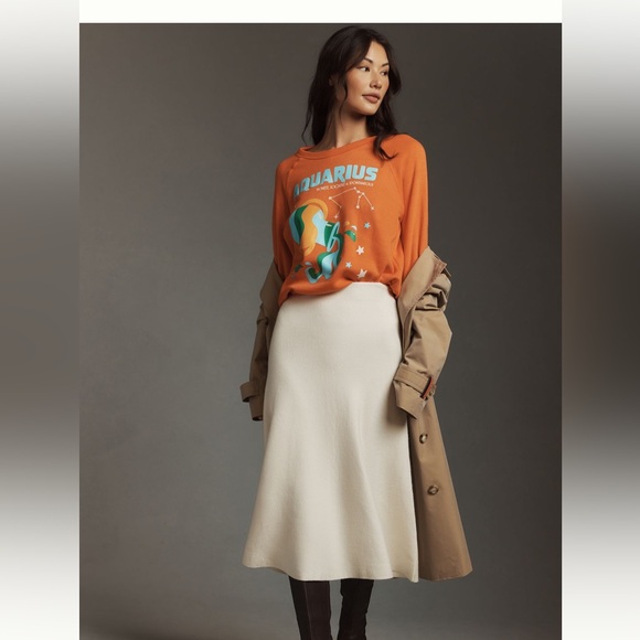🌟 🧡NWT Anthropologie Zodiac Aquarius sweatshirt XXS - Picture 3 of 8